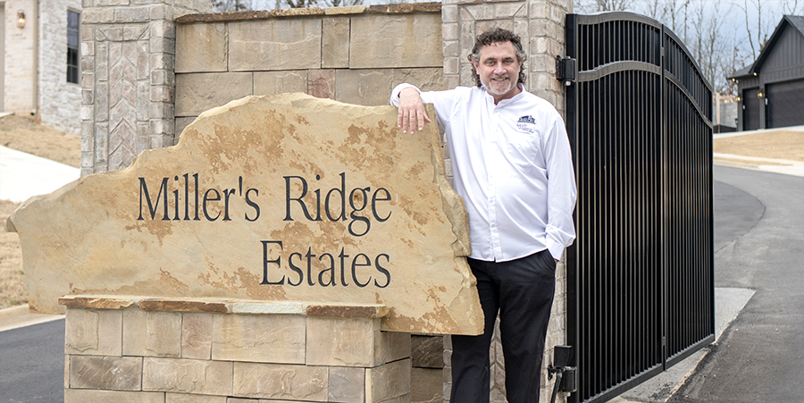 The Miller’s Ridge Estates entrance sign